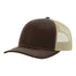 Custom Richardson 112 Trucker Hat | Leather Patch Hats - Brown/ Khaki - The Luua Company