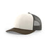 Custom Richardson 112 Trucker Hat | Leather Patch Hats - Cream/ Grey Brown/ Brown - The Luua Company