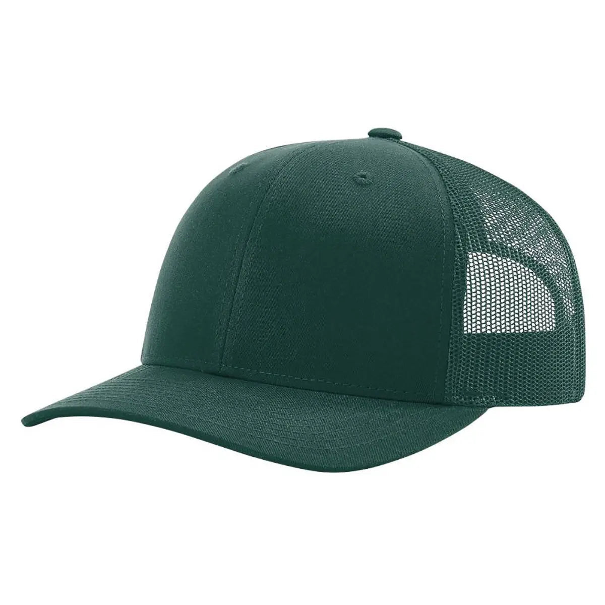 Custom Richardson 112 Trucker Hat | Leather Patch Hats - Dark Green - The Luua Company