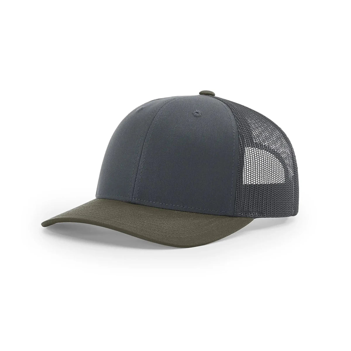 Custom Richardson 112 Trucker Hat | Leather Patch Hats - Gunmetal/ Chocolate Chip CMB - The Luua Company