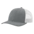 Custom Richardson 112 Trucker Hat | Leather Patch Hats - Heather Grey/ Light Grey - The Luua Company