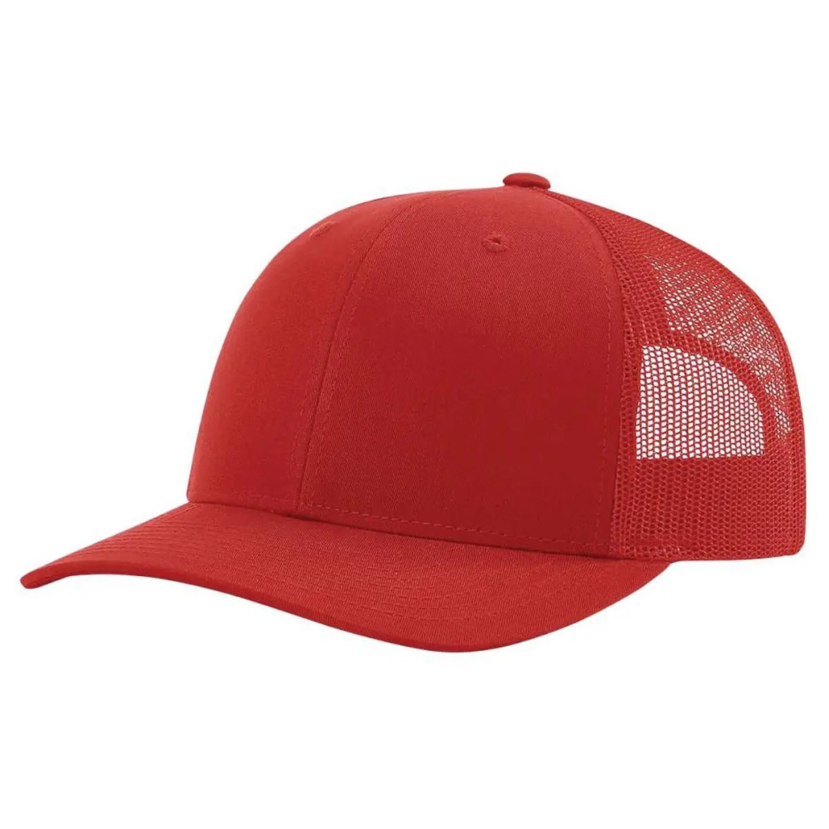 Custom Richardson 112 Trucker Hat | Leather Patch Hats - Red - The Luua Company