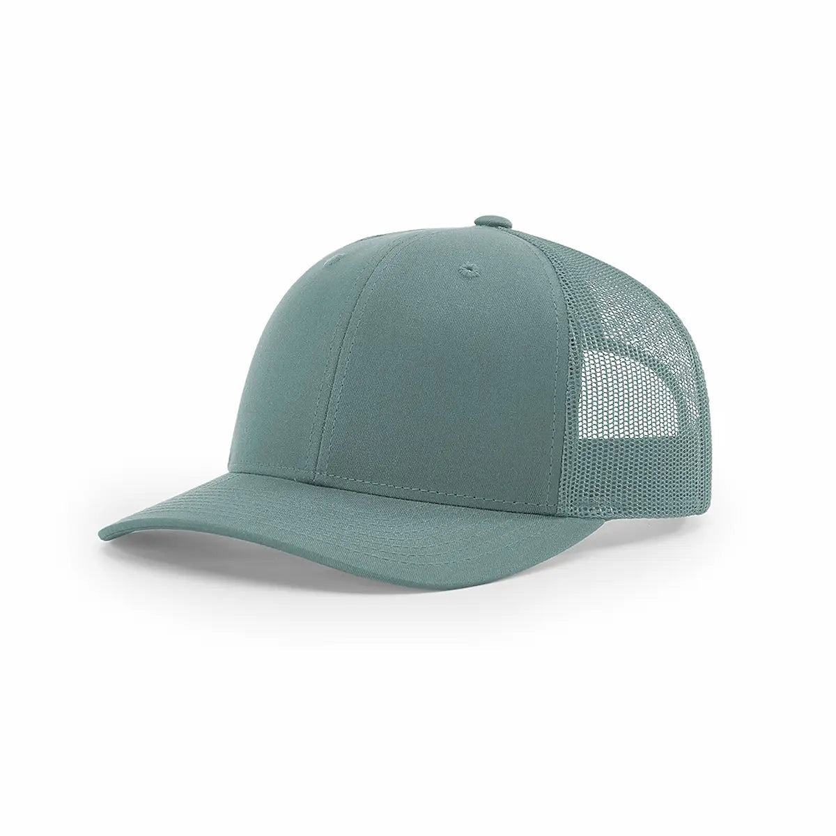 Custom Richardson 112 Trucker Hat | Leather Patch Hats - Smoke Blue - The Luua Company
