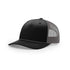 Custom Richardson 112FPR | Five-Panel Trucker with Rope Cap Black/ Charcoal in - The Luua Company