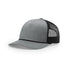 Custom Richardson 112FPR | Five-Panel Trucker with Rope Cap Heather Grey/ Black in - The Luua Company