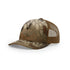 Custom Richardson 112PFP Leather Patch Hat | 5-Panel Camo Trucker in Kryptek Highlander/ Buck - The Luua Company