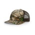 Custom Richardson 112PFP Leather Patch Hat | 5-Panel Camo Trucker in Realtree Edge/ Brown - The Luua Company
