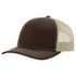 Custom Richardson 112PL + R-Flex | Adjustable Trucker Cap Brown/ Khaki in - The Luua Company