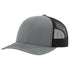 Custom Richardson 112PL + R-Flex | Adjustable Trucker Cap Heather Grey/ Black in - The Luua Company