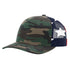 Custom Richardson 112PM Printed Mesh Trucker Hat |Patterned Mesh - Green Camo/ Stars & Stripes - The Luua Company