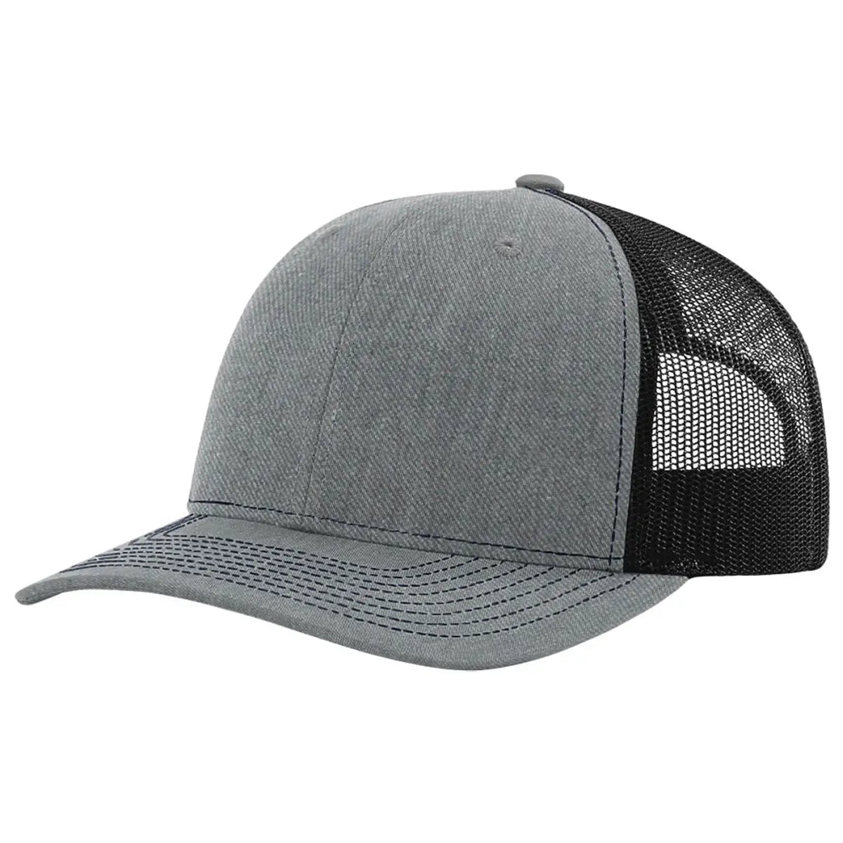 Custom Richardson 112Y | Youth Trucker Hat - Heather Grey/ Black - The Luua Company