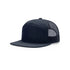Richardson 168 - Flat Bill Hi - Pro 7 Panel Trucker Hats in Navy - The Luua Company