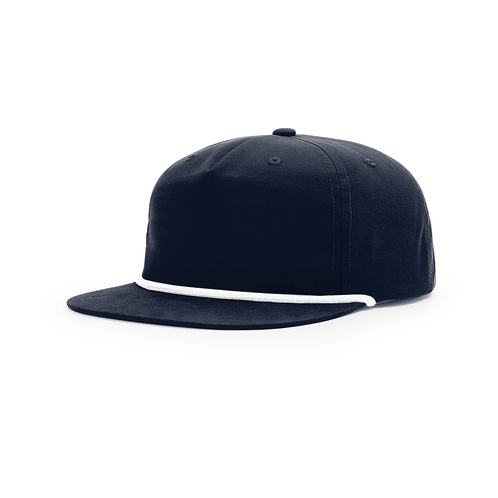 Custom Richardson 256 Umpqua Hat | Personalized Leather Patch Old School Grandpa Cap in Navy / White -The Luua Company