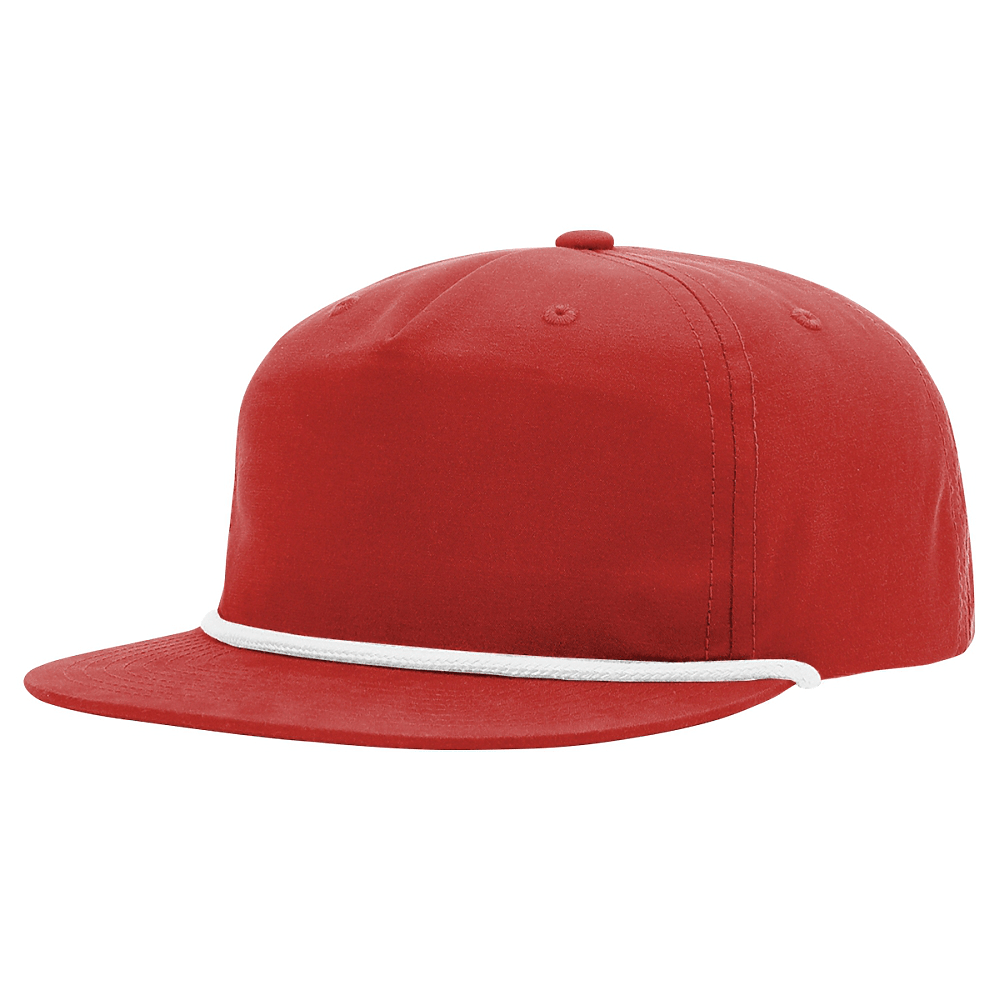 Custom Richardson 256 Umpqua Hat | Personalized Leather Patch Old School Grandpa Cap in Red / White - The Luua Company