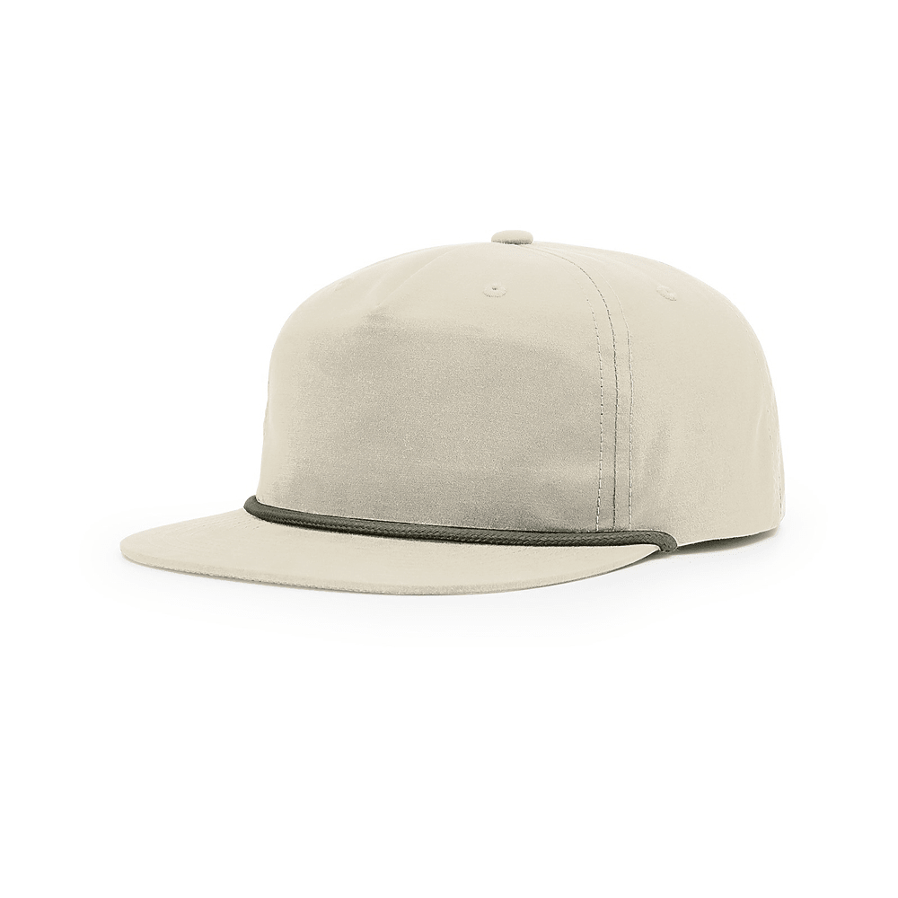 Custom Richardson 256 Umpqua Hat | Personalized Leather Patch Old School Grandpa Cap in Sand Dune / Loden Green - The Luua Co
