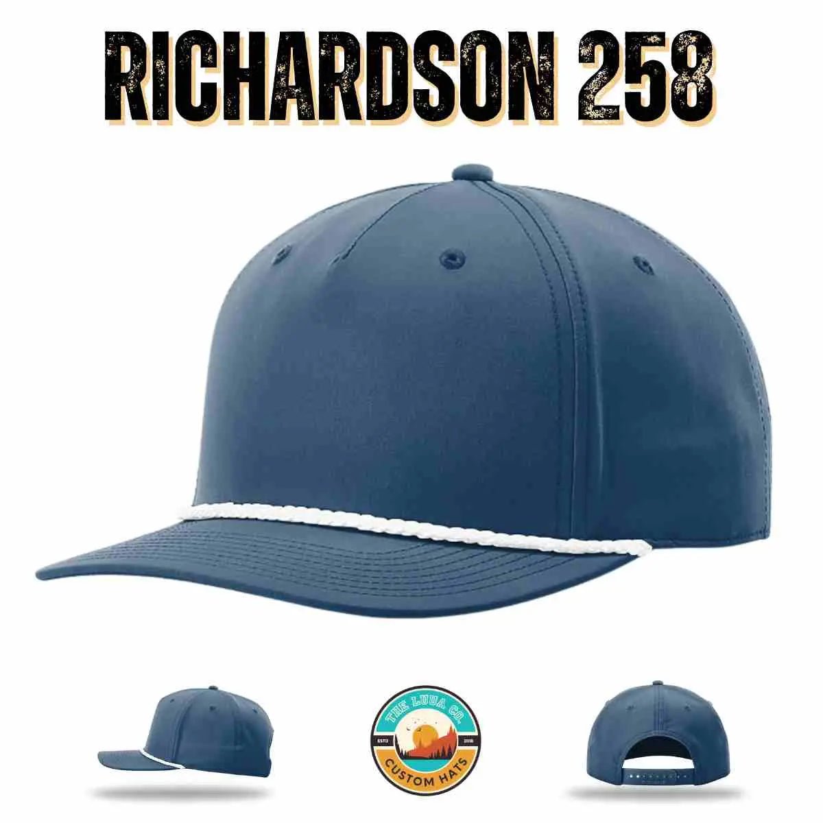 Custom Richardson 258 Rope Hat | Performance 5-Panel Snapback - The Luua Company