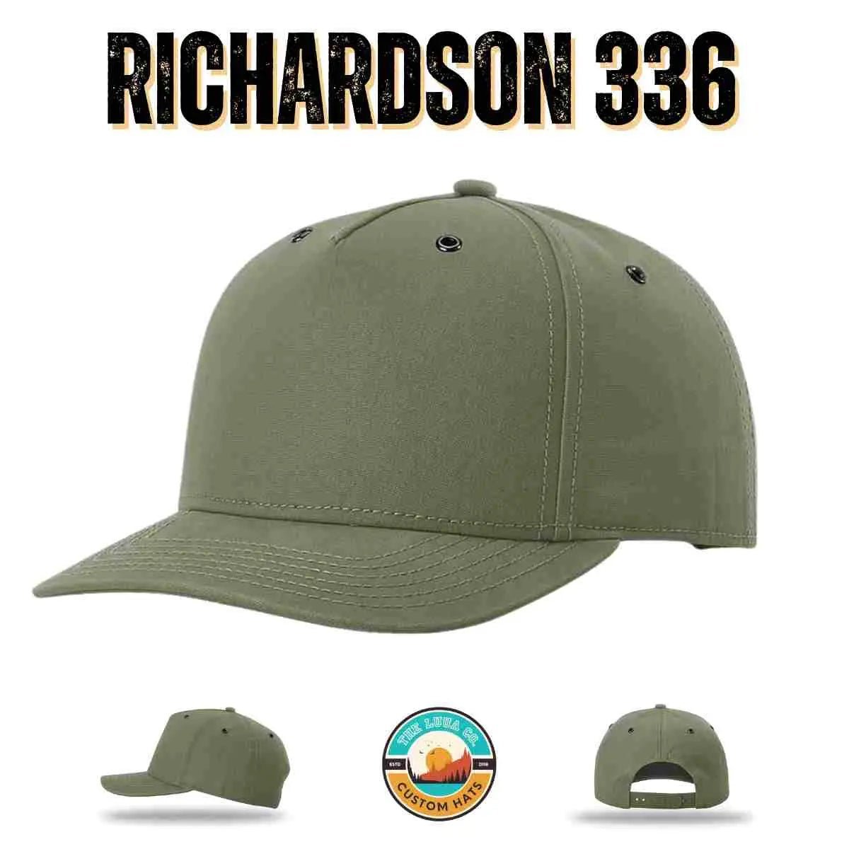 Custom Richardson 336 | Leather Patch Trucker Hat - Black - The Luua Company