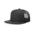 Custom Richardson 511 | Wool Blend Flat Bill Trucker Cap - Black/ Black - The Luua Company