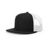 Custom Richardson 511 | Wool Blend Flat Bill Trucker Cap - Black/ White - The Luua Company