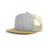 Custom Richardson 511 | Wool Blend Flat Bill Trucker Cap - Heather Grey/ Birch/ Biscuit - The Luua Company