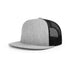 Custom Richardson 511 | Wool Blend Flat Bill Trucker Cap - Heather Grey/ Black - The Luua Company