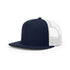 Custom Richardson 511 | Wool Blend Flat Bill Trucker Cap - Navy/ White - The Luua Company