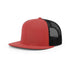Custom Richardson 511 | Wool Blend Flat Bill Trucker Cap - Red/ Black - The Luua Company