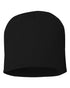 Custom Sportsman SP08 8" Knit Beanie | Low - Profile Skull Cap - Black - The Luua Company