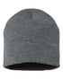 Custom Sportsman SP08 8" Knit Beanie | Low - Profile Skull Cap - Dark Heather Grey - The Luua Company