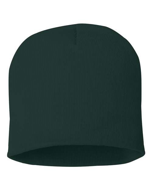 Custom Sportsman SP08 8" Knit Beanie | Low - Profile Skull Cap - Forest - The Luua Company