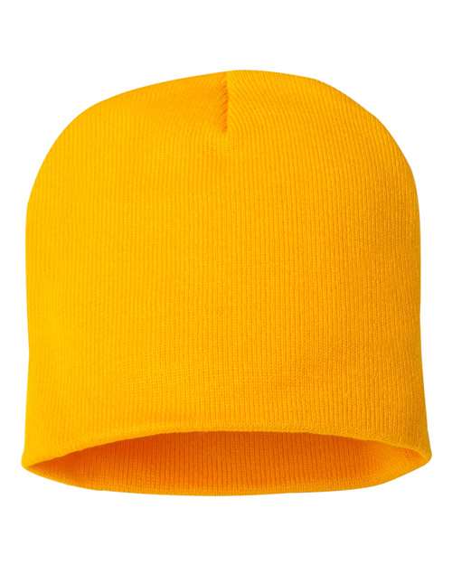 Custom Sportsman SP08 8" Knit Beanie | Low - Profile Skull Cap - Gold - The Luua Company