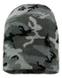 Custom Sportsman SP08 8" Knit Beanie | Low - Profile Skull Cap - Grey Camo - The Luua Company