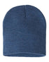 Custom Sportsman SP08 8" Knit Beanie | Low - Profile Skull Cap - Heather Dark Royal - The Luua Company
