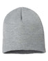 Custom Sportsman SP08 8" Knit Beanie | Low - Profile Skull Cap - Heather Grey - The Luua Company
