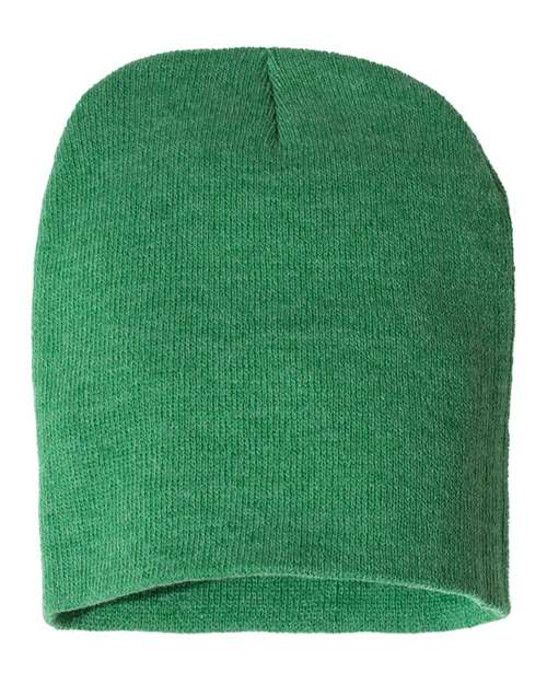 Custom Sportsman SP08 8" Knit Beanie | Low - Profile Skull Cap - Heather Kelly - The Luua Company