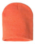 Custom Sportsman SP08 8" Knit Beanie | Low - Profile Skull Cap - Heather Orange - The Luua Company