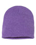Custom Sportsman SP08 8" Knit Beanie | Low - Profile Skull Cap - Heather Purple - The Luua Company