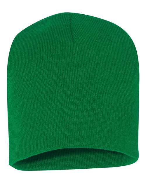 Custom Sportsman SP08 8" Knit Beanie | Low - Profile Skull Cap - Kelly - The Luua Company