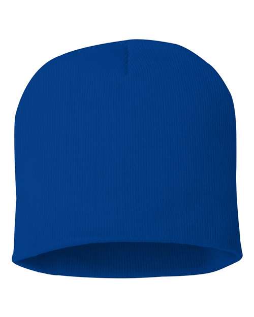 Custom Sportsman SP08 8" Knit Beanie | Low - Profile Skull Cap - Royal Blue - The Luua Company
