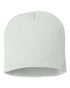 Custom Sportsman SP08 8" Knit Beanie | Low - Profile Skull Cap - White - The Luua Company