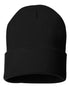 Custom Sportsman SP12 12" Cuffed Beanie | Classic Knit Hat - Black - The Luua Company