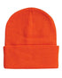 Custom Sportsman SP12 12" Cuffed Beanie | Classic Knit Hat - Blaze Orange - The Luua Company