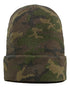 Custom Sportsman SP12 12" Cuffed Beanie | Classic Knit Hat - Green Camo - The Luua Company