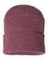 Custom Sportsman SP12 12" Cuffed Beanie | Classic Knit Hat - Heather Cardinal - The Luua Company
