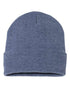 Custom Sportsman SP12 12" Cuffed Beanie | Classic Knit Hat - Heather Navy - The Luua Company