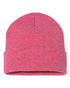 Custom Sportsman SP12 12" Cuffed Beanie | Classic Knit Hat - Heather Red - The Luua Company