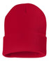 Custom Sportsman SP12 12" Cuffed Beanie | Classic Knit Hat - Red - The Luua Company