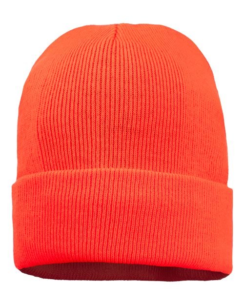 Custom Sportsman SP12FL 12" Utility Beanie | Industrial Safety Hat - Blaze Orange - The Luua Company