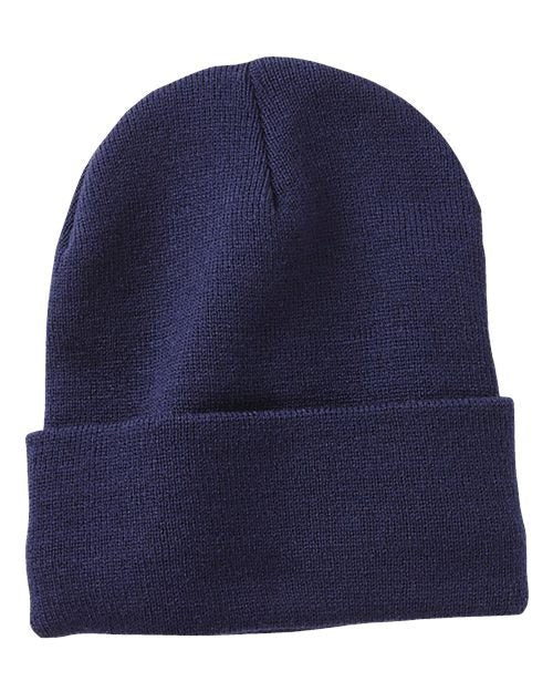 Custom Sportsman SP12FL 12" Utility Beanie | Industrial Safety Hat - Navy - The Luua Company