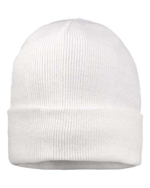 Custom Sportsman SP12FL 12" Utility Beanie | Industrial Safety Hat - White - The Luua Company